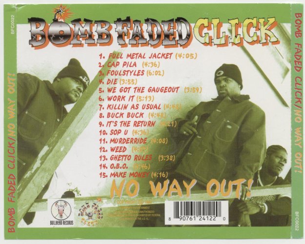 Bomb Faded Click - No Way Out! (Back)