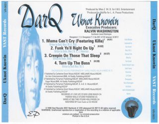 DarQ - Uknot Knowin (Back)