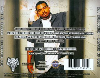 Daz Dillinger - Matter Of Dayz (Back)