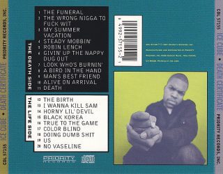 Ice Cube - Death Certificate (Back)