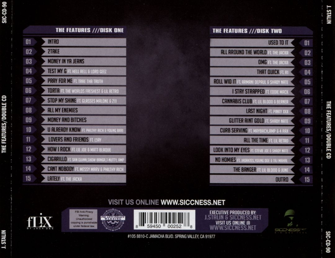 J. Stalin - The Features (Back)