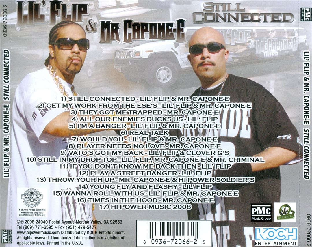 Lil' Flip & Mr. Capone-E - Still Connected (Back)