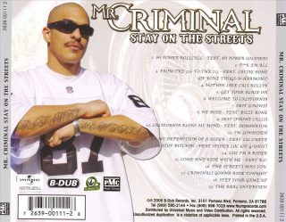 Mr. Criminal - Stay On The Streets (Back)
