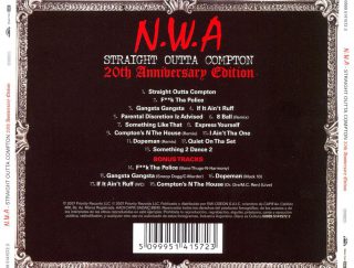 N.W.A Straight Outta Compton 20th Anniversary Edition Back