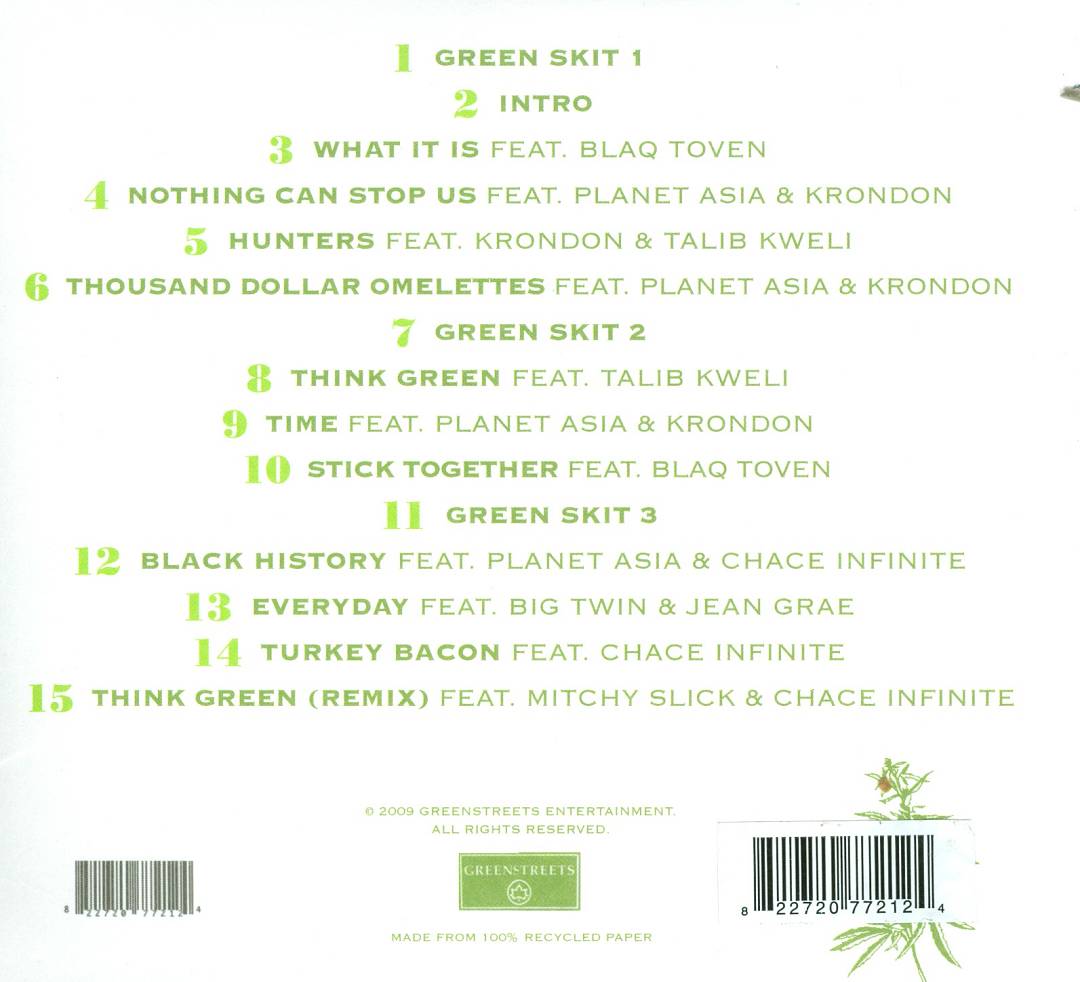 Phil The Agony - Think Green (Back)