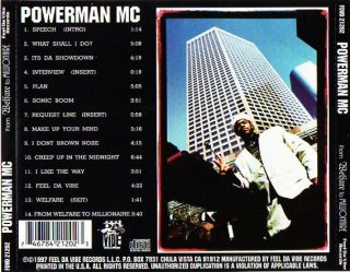 Powerman MC - From Welfare To Millionaire (Back)