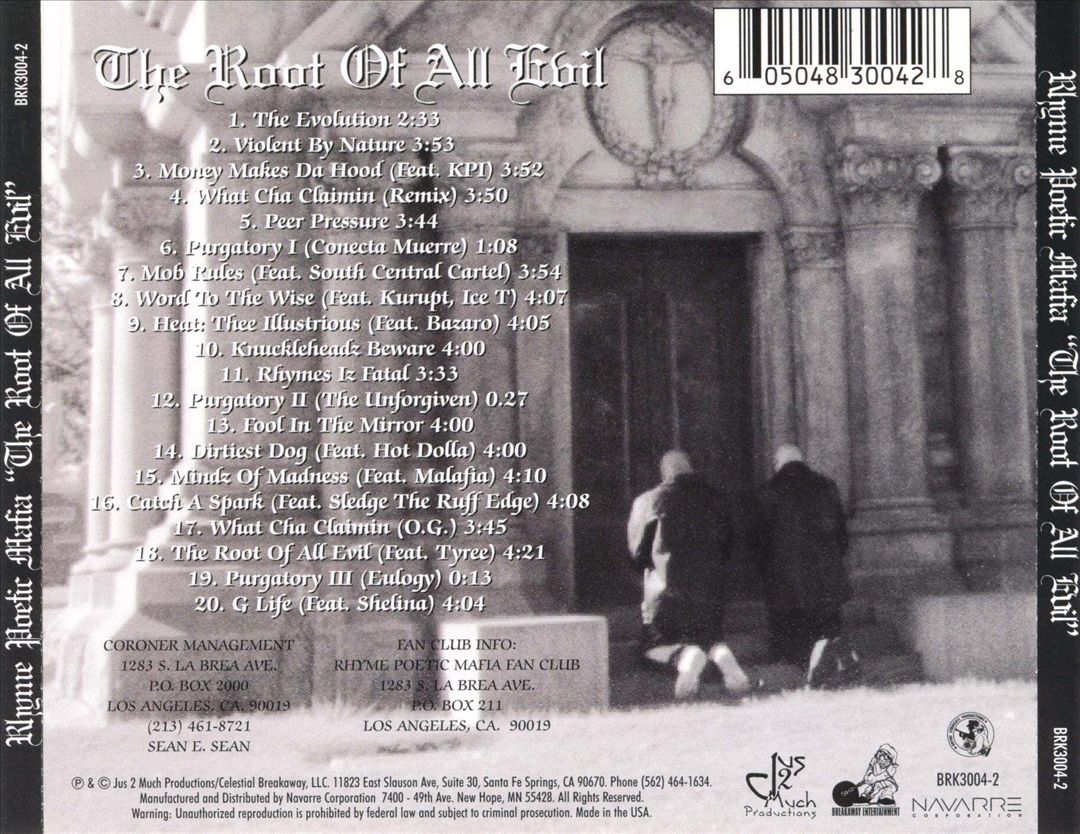 Rhyme Poetic Mafia - The Root Of All Evil (Back)