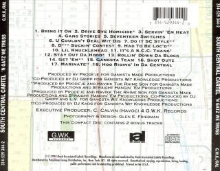 South Central Cartel - 'N Gatz We Truss (Back)