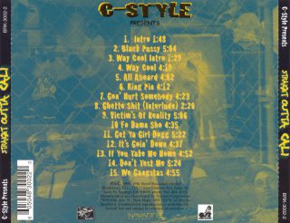 Various - C-Style Presents Straight Outta Cali (Back)