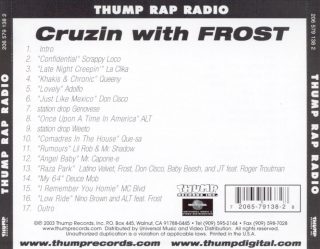 Various - Thump Rap Radio Cruzin With Frost (Back)